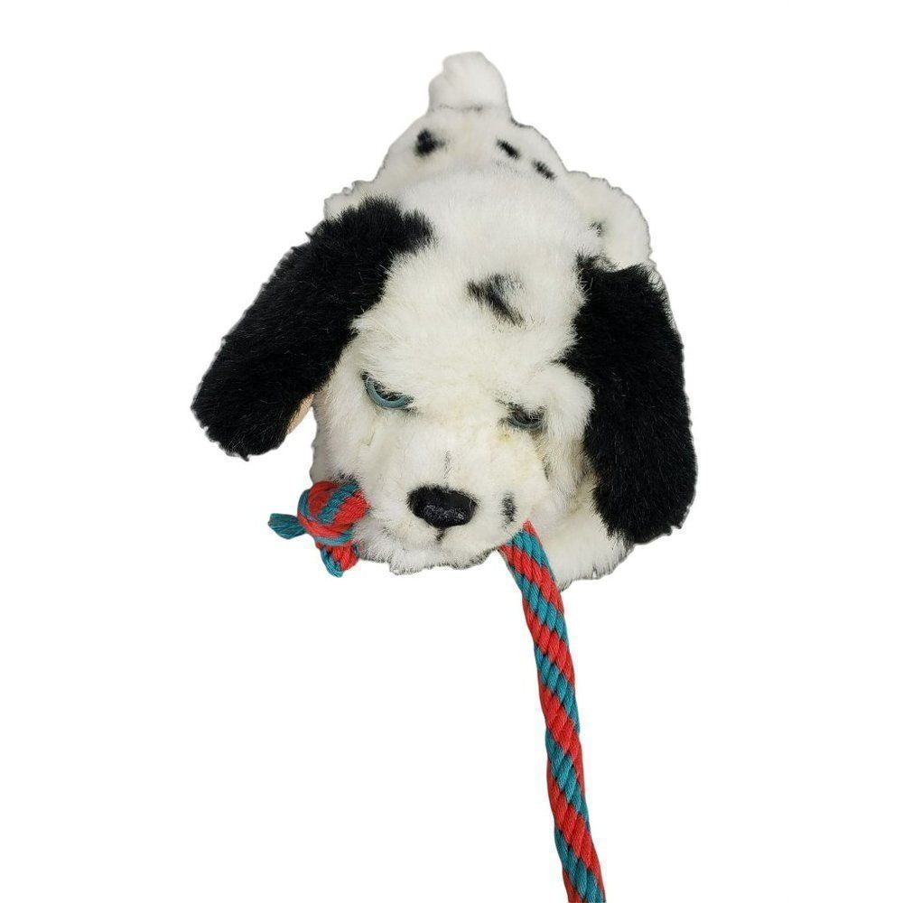 FurReal Friends Tuggin Pup puppy Dalmation Dog Electronic‎ black white red rope